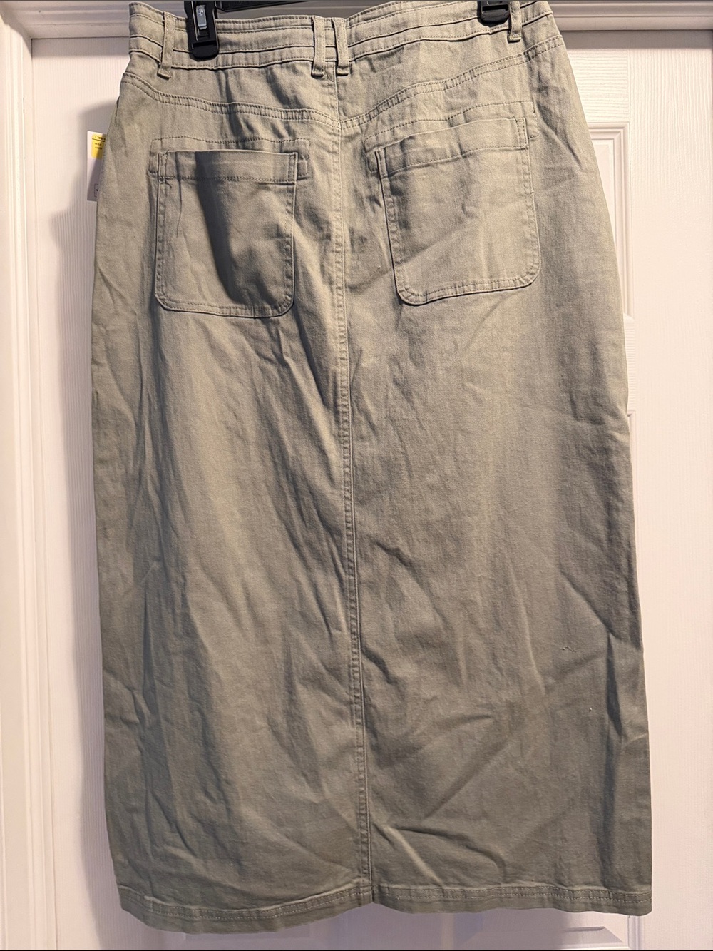 Falls Creek Sage Green Drawstring Utility Midi Skirt - Picture 3 of 3